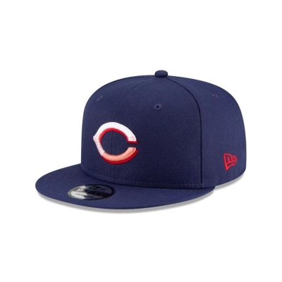 Blue Cincinnati Reds Hat - New Era MLB Americana Fade 9FIFTY Snapback Caps USA4872196